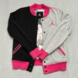Nike Air Jordan JumpMan Snap Front Girls Bomber Jacket -Size XL